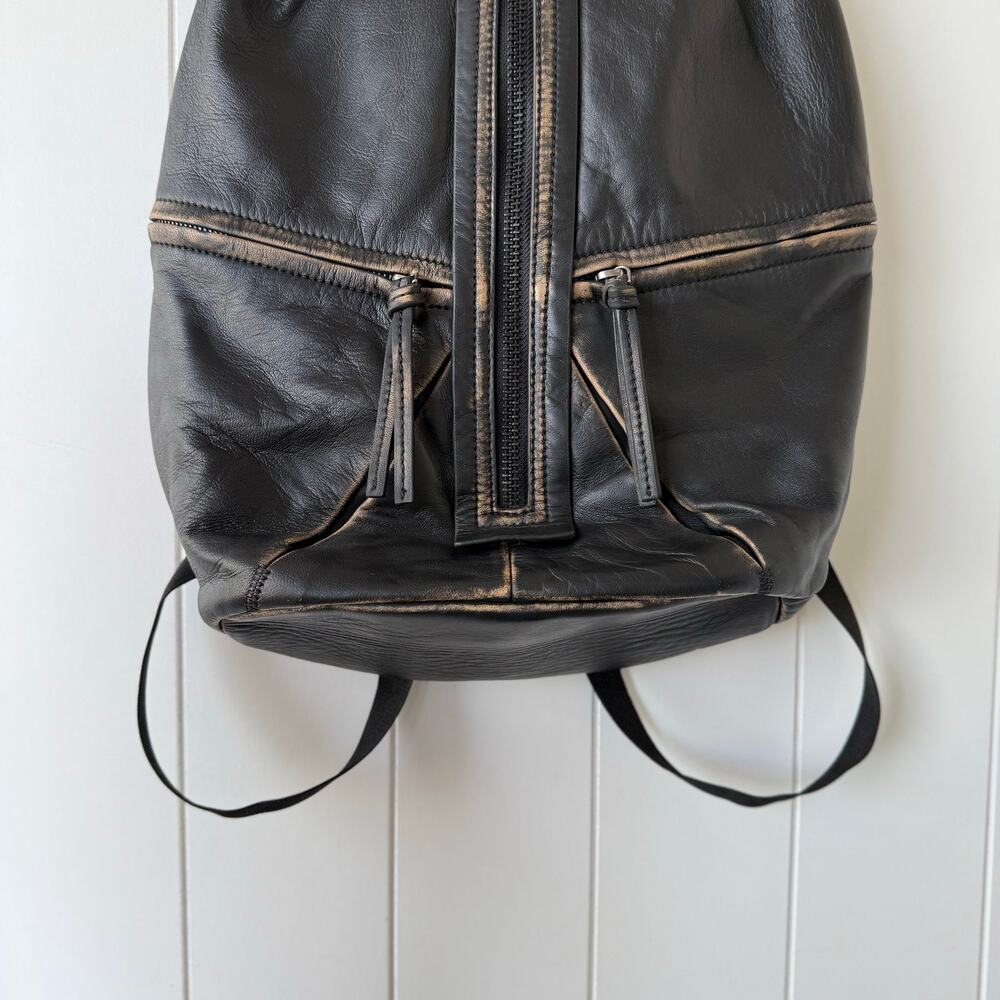 Free People Black Leather Backpack - Picture 3 of 7